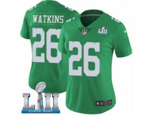 Women Nike Philadelphia Eagles #26 Jaylen Watkins Limited Green Rush Vapor Untouchable Super Bowl LII NFL Jersey