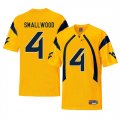 West Virginia Mountaineers #4 Wendell Smallwood Gold College Football Jersey