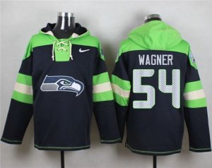 Nike Seattle Seahawks #54 Bobby Wagner Blue Player Pullover Hoodie