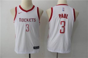 Rockets #3 Chris Paul White Youth Nike Swingman Jersey