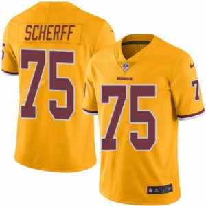 Mens Nike Washington Redskins #75 Brandon Scherff Limited Gold Rush NFL Jersey