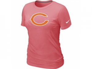 Women Chicago Bears Pink Logo T-Shirt