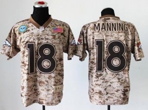 2013 Nike NFL Denver Broncos #18 Peyton Manning Camo NFL Elite USMC Jersey(USA)