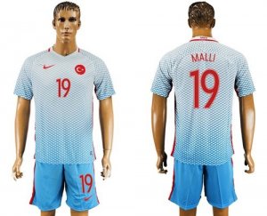 Turkey #19 MALLI Away Soccer Country Jersey