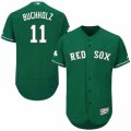 Men's Majestic Boston Red Sox #11 Clay Buchholz Green Celtic Flexbase Authentic Collection MLB Jersey