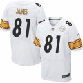 Men's Nike Pittsburgh Steelers #81 Jesse James Elite White NFL Jersey