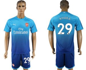 2017-18 Arsenal 29 XHAKA Away Soccer Jersey