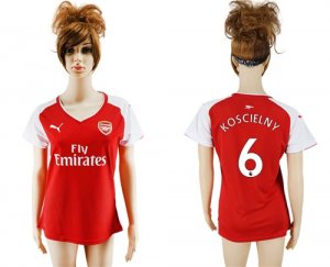 2017-18 Arsenal 6 KOSCIELNY Home Women Soccer Jersey