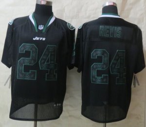 Nike New York Jets #24 Revis Black Jerseys(Lights Out Elite)