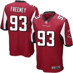 Mens Nike Atlanta Falcons #93 Dwight Freeney Game Red Team Color NFL Jersey