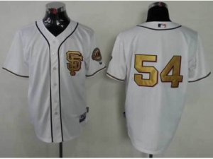 mlb san francisco giants #54 romo white[number golden]