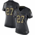 Women's Nike Los Angeles Rams #27 Tre Mason Limited Black 2016 Salute to Service NFL Jersey