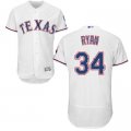 2016 Men Texas Rangers #34 Nolan Ryan Majestic White Flexbase Authentic Collection Player Jersey