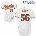 Men's Majestic Baltimore Orioles #56 Darren O'Day Authentic White Home Cool Base MLB Jersey