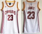 Cavaliers #23 Lebron James White Women Swingman Jersey