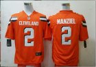 Nike Cleveland Browns #2 Johnny Manziel Orange Jerseys(Game)