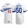 Dodgers #50 Mookie Betts White 2021 City Connect Flexbase Jersey