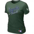 Women MLB Kansas City Royals D.Green Nike Short Sleeve Practice T-Shirt