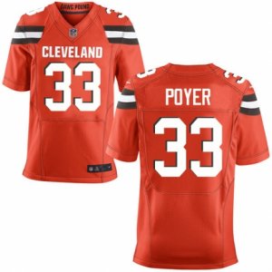 Mens Nike Cleveland Browns #33 Jordan Poyer Elite Orange Alternate NFL Jersey