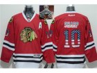 NHL Chicago Blackhawks #10 Patrick Sharp Red USA Flag Fashion 2015 Stanley Cup Champions jerseys