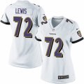 Women's Nike Baltimore Ravens #72 Alex Lewis Limited White NFL Jersey