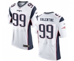 Mens Nike New England Patriots #99 Vincent Valentine Elite White NFL Jersey