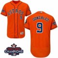 Astros #9 Marwin Gonzalez Orange Flexbase Authentic Collection 2017 World Series Champions Stitched MLB Jersey