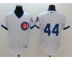 Men Chicago Cubs #44 Anthony Rizzo Majestic White Flexbase Authentic Cooperstown Player Jersey