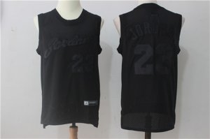 Bulls #23 Michael Jordan All Black Mesh Jersey