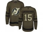 Adidas New Jersey Devils #15 Langenbrunner Green Salute to Service Stitched NHL Jersey
