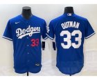 Men's Los Angeles Dodgers #33 James Outman Blue Flex Base Stitched Baseball Jersey