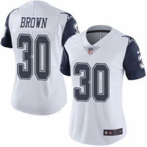 Women\'s Nike Dallas Cowboys #30 Anthony Brown Limited White Rush NFL Jersey