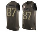 Mens Nike New York Giants #87 Sterling Shepard Limited Green Salute to Service Tank Top NFL Jersey