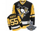 Mens CCM Pittsburgh Penguins #55 Larry Murphy Premier Black Throwback 2017 Stanley Cup Champions NHL Jersey