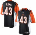 Men's Nike Cincinnati Bengals #43 George Iloka Limited Black Team Color NFL Jersey