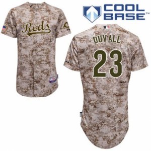 Mens Majestic Cincinnati Reds #23 Adam Duvall Replica Camo Alternate Cool Base MLB Jersey