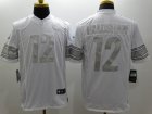 Nike pittsburgh steelers #12 terry bradshaw Platinum White Jerseys(Game)