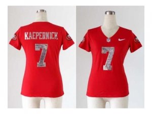 Nike women jerseys san francisco 49ers #7 colin kaepernick red(Draft Him II Top)