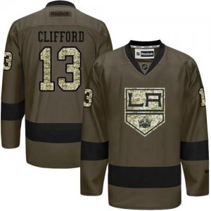 Los Angeles Kings #13 Kyle Clifford Green Salute to Service Stitched NHL Jersey