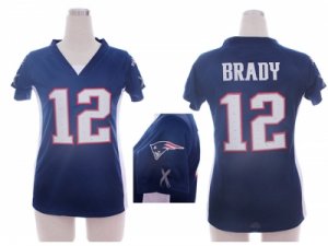 Nike Women New England Patriots #12 Tom Brady blue jerseys[draft him ii top]