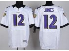 Nike Baltimore Ravens #12 Jacoby Jones White Jerseys(Elite)