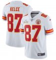 Nike Chiefs #87 Travis Kelce White 2021 Super Bowl LV Vapor Untouchable Limited
