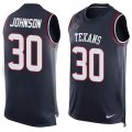 Nike Houston Texans #30 Kevin Johnson Navy Blue Team Color Men Stitched NFL Limited Tank Top Jersey