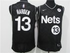 Nets #13 James Harden Black 2021 Earned Edition Swingman Jersey