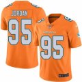 Nike Miami Dolphins #95 Dion Jordan Orange Mens Stitched NFL Limited Rush Jersey