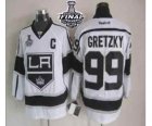 nhl jerseys los angeles kings #99 gretzky white-black[2014 stanley cup][patch C]