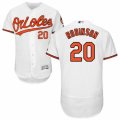 Men's Majestic Baltimore Orioles #20 Frank Robinson White Flexbase Authentic Collection MLB Jersey