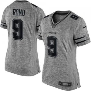 Women Nike Dallas Cowboys #9 Tony Romo Gray Stitched Gridiron