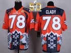 Nike Denver Broncos #78 Ryan Clady Orange Super Bowl 50 Men Stitched NFL Elite Noble Fashion Jersey