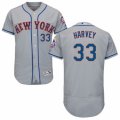 Men's Majestic New York Mets #33 Matt Harvey Grey Flexbase Authentic Collection MLB Jersey